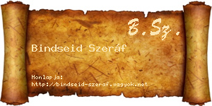 Bindseid Szeráf névjegykártya